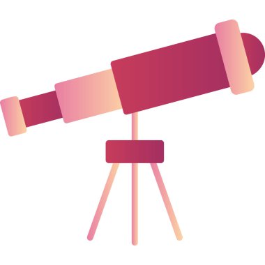 Teleskop. Basit web simgesi illüstrasyonu