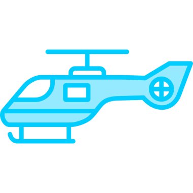 Helikopter. Web simgesi basit illüstrasyon