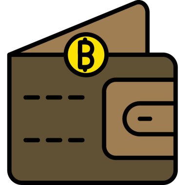 Cüzdan. Web simgesi basit illüstrasyon