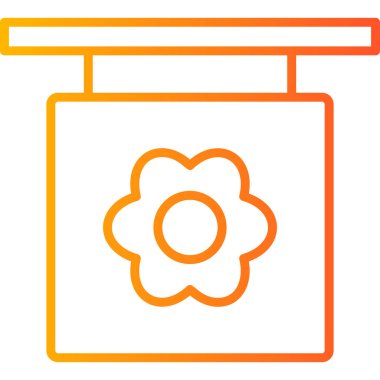 Çiçekçi modern simge, vektör illüstrasyonu