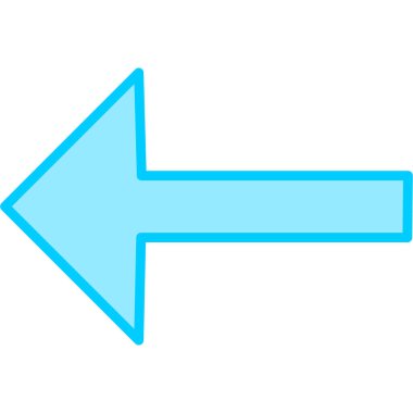 Sol ok. Vektör illüstrasyonu