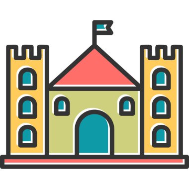 kale ikonu vektör illüstrasyonu