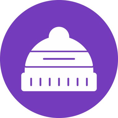 Kış Şapkası. Web simgesi basit illüstrasyon