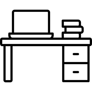 Masa. Web simgesi basit illüstrasyon