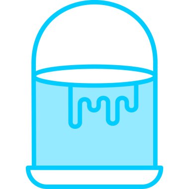 boya kovası simge vektör çizim