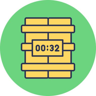 vector illustration of bomb modern icon