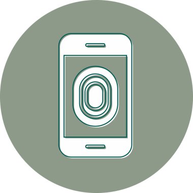 Parmak izi simgesinin vektör illüstrasyonu