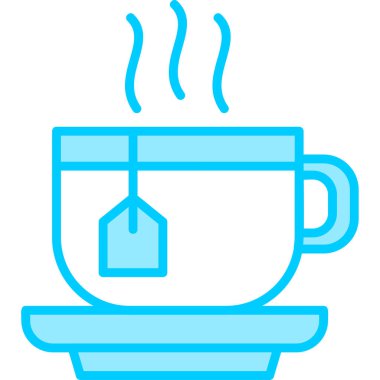 Çay Kupası satırı vektör simgesi