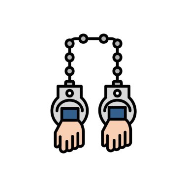 Tutuklama simgesinin vektör illüstrasyonu