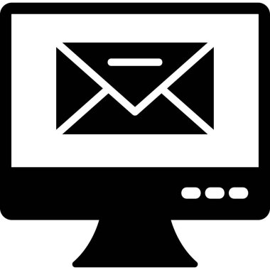 E-posta. Web simgesi basit illüstrasyon 