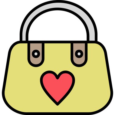 Çanta. Web simgesi basit illüstrasyon