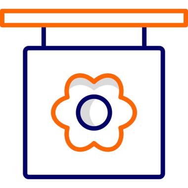 Çiçekçi modern simge, vektör illüstrasyonu