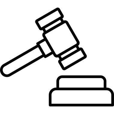 Hukuk. Web simgesi basit illüstrasyon