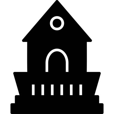 Kabin, kulübe grafik illüstrasyonu 