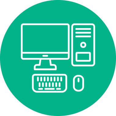 Bilgisayar. Web simgesi basit illüstrasyon