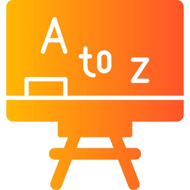 Beyaz tahta modern simge, vektör illüstrasyonu