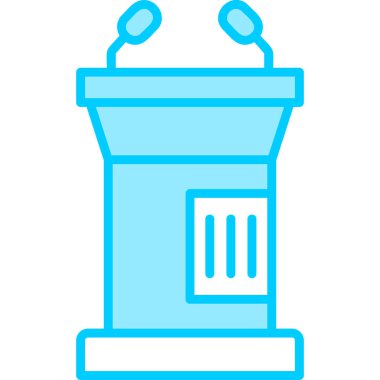 Lectern modern simgesi, vektör illüstrasyonu