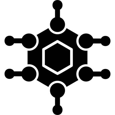 Molekül. Web simgesi basit illüstrasyon