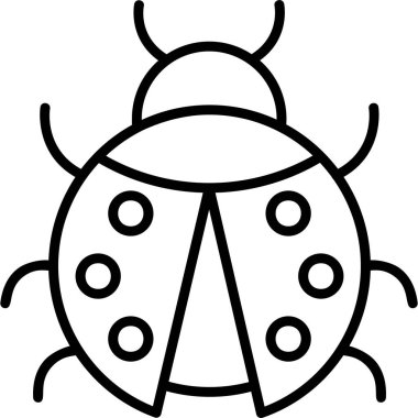 cute ladybird, web icon illustration