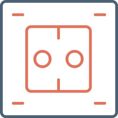 güç soketi simgesi, vektör çizim 