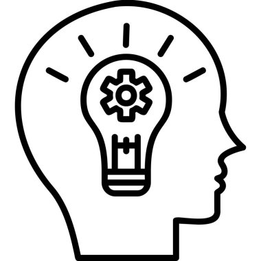 Fikir modern simgesi, vektör illüstrasyonu