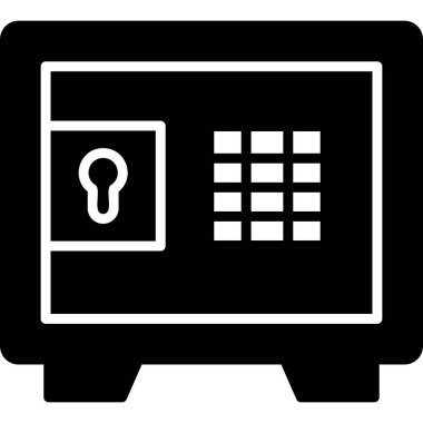 Güvenli Kutu simgesi vektör illüstrasyonu