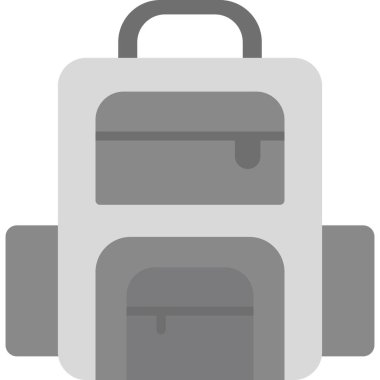 Sırt çantası. Web simgesi vektör illüstrasyonu