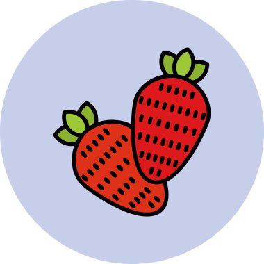 Çilek Ağı simgesi basit illüstrasyon