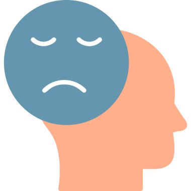 Üzüntü modern simge, vektör illüstrasyonu