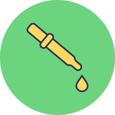 Pipette. Web simgesi vektör illüstrasyonu 