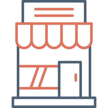 Dükkan. Web simgesi basit illüstrasyon