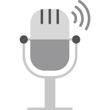 Canlı podcast modern simge, vektör illüstrasyonu