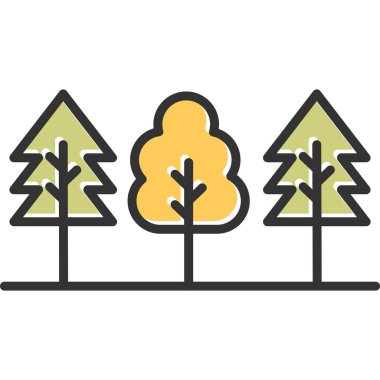 forest icon, web simple illustration