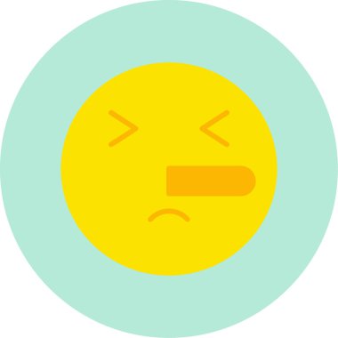 Yalancı emoji ikonu düz. Basit resimleme