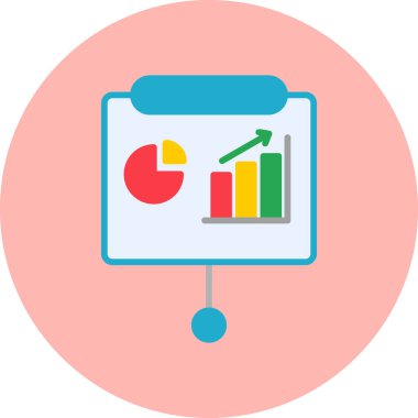 iş sunumu düz vektör simgesi