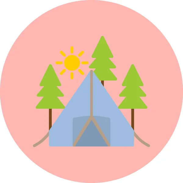 Camping Modern Icon Vector Illustration — Stock Vector