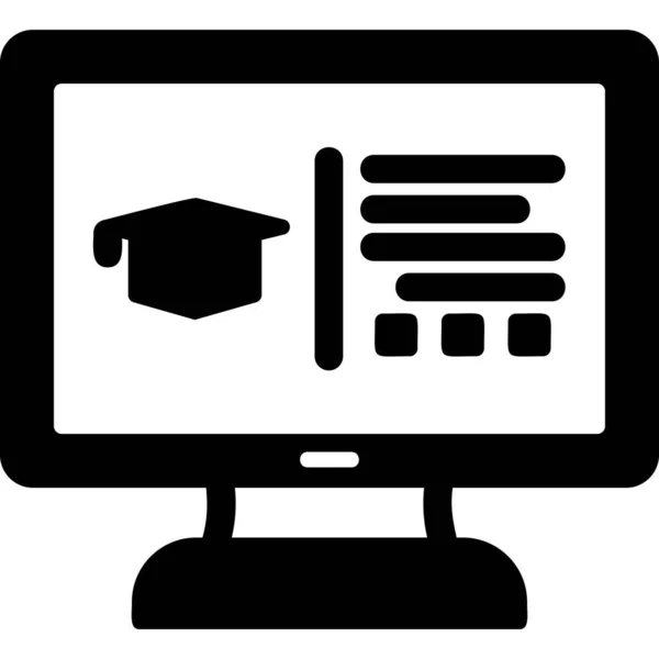 Online Education Simple Web Icon — Image vectorielle