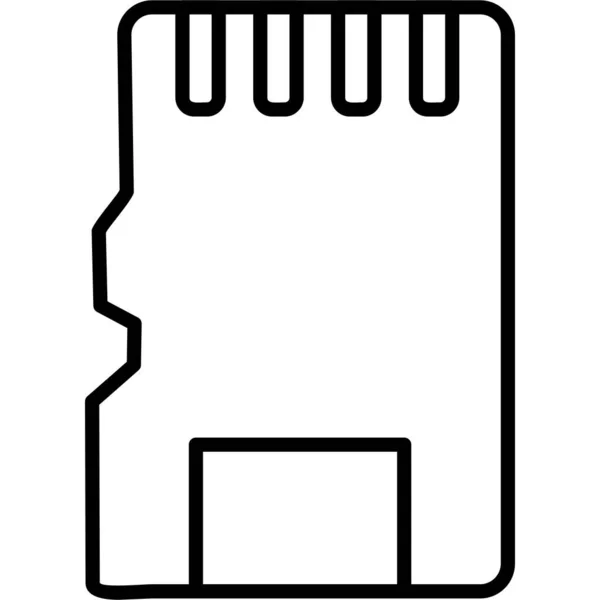Ilustração Simples Ícone Moderno Cartão — Vetor de Stock