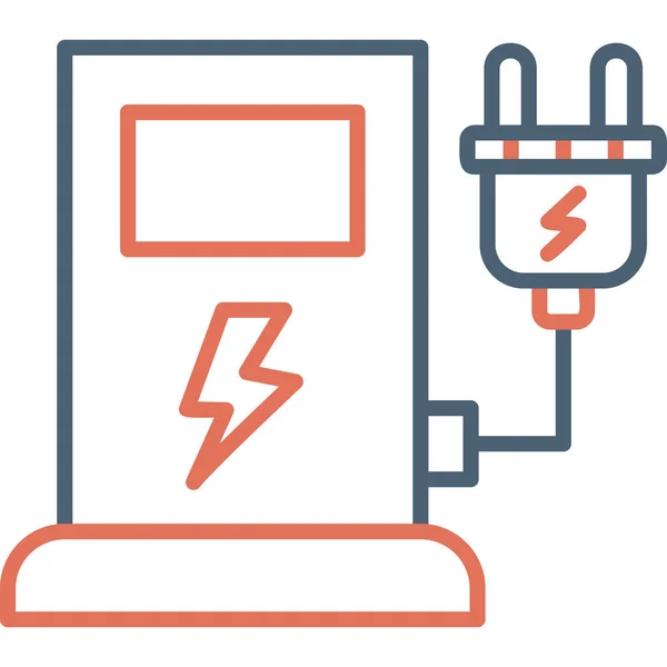 Elektrische Stekker Eenvoudig Ontwerp — Stockvector