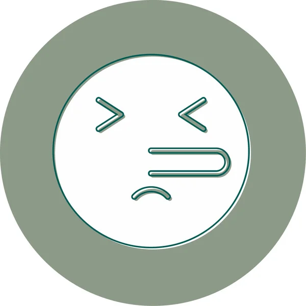 Lügen Emoji Symbol Flach Einfache Illustration — Stockvektor