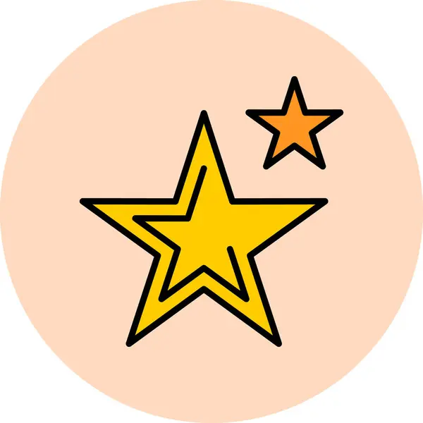 Estrelas Favoritas Ícone Web Ilustração Simples — Vetor de Stock
