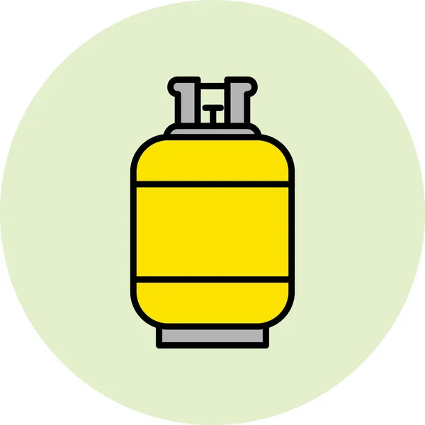 Vector Illustration Gas Cylinder — Stock Vector