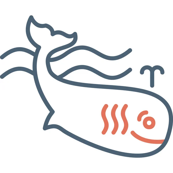 Whale Modern Icon Vector Illustration — 스톡 벡터