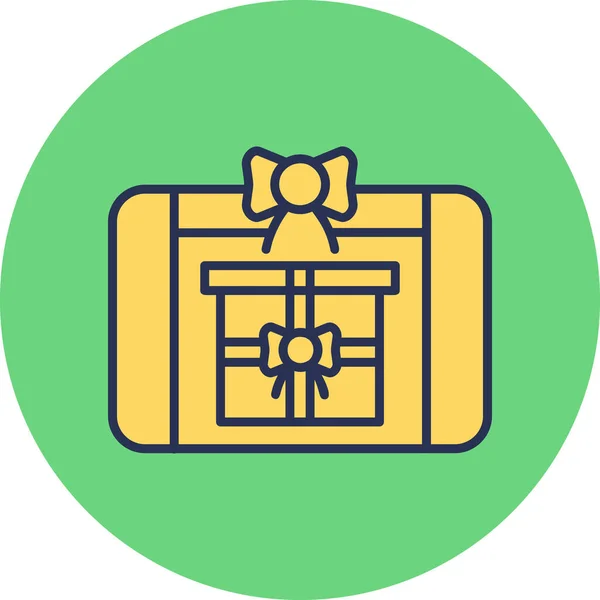 Gift Box Icon Simple Illustration Present Vector Icons Web — Vetor de Stock