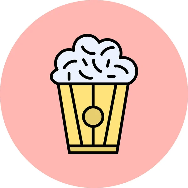 Popcorn Σύγχρονη Εικόνα Διανυσματική Απεικόνιση — Διανυσματικό Αρχείο