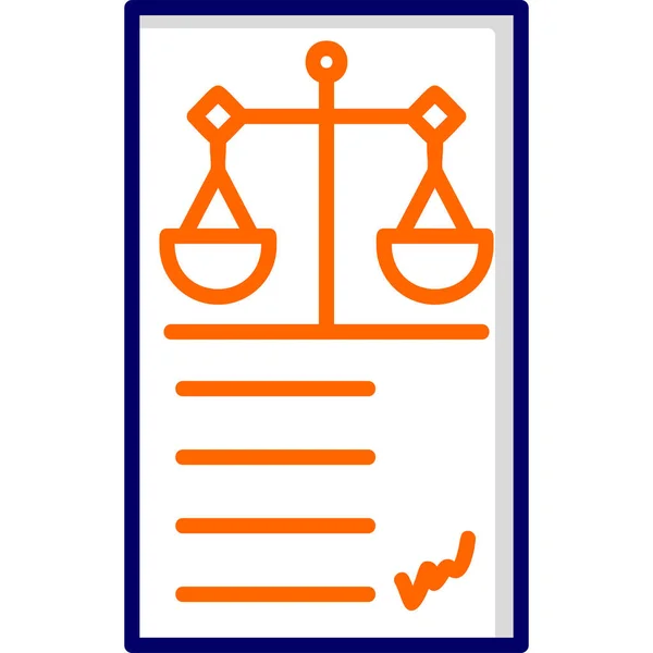 Justicia Icono Web Ilustración Simple Testimonio — Archivo Imágenes Vectoriales