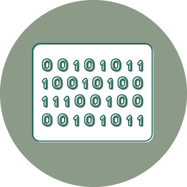 Ilustración Vectorial Código Binario Icono Simple — Archivo Imágenes Vectoriales