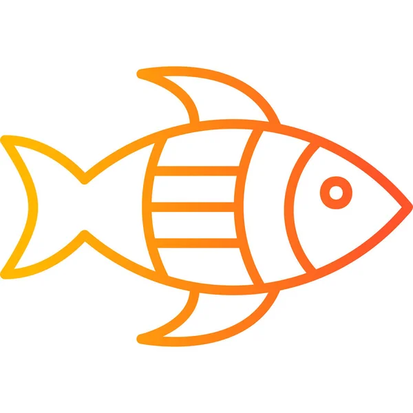 Poisson Icône Web Illustration Simple — Image vectorielle