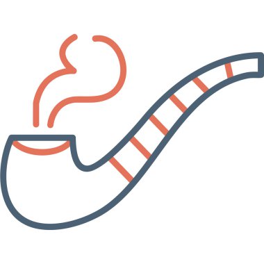 Sigara içiyor. Web simgesi basit tasarım