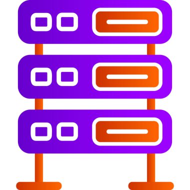 Sunucu. Web simgesi basit illüstrasyon